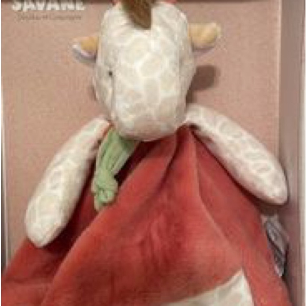Plush Security Blanket Stuffed Giraffe-NEW